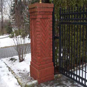 Stone around pool fences